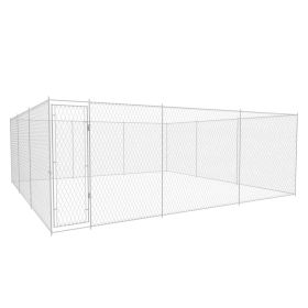 Outdoor Dog Kennel Galvanized Steel 224.4"x224.4"x72.8" Outdoor Dog Kennel Galvanized Steel 224.4"x224.4"x72.8"